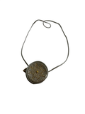 None Metallic Pendant Necklace Vintage
