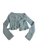 None Fuzzy Tie-Front Sweaters