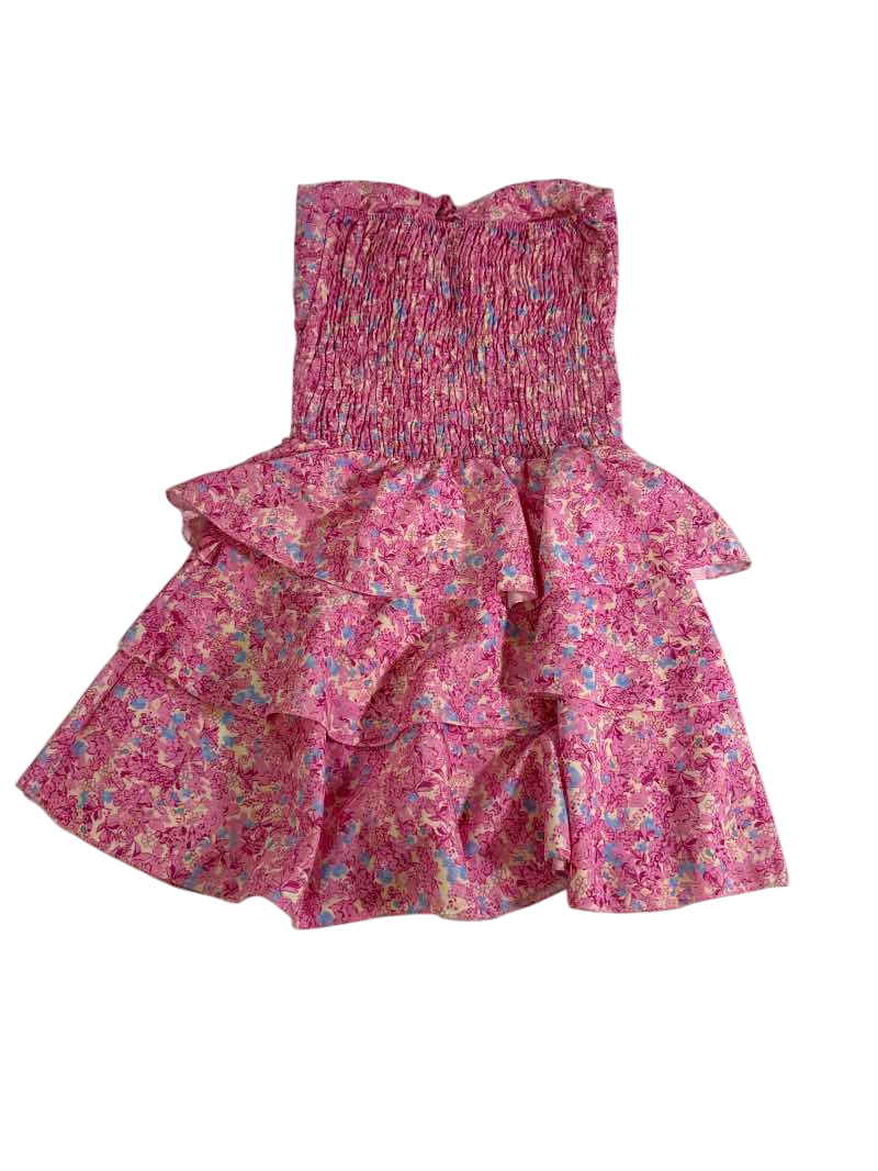 SHEIN  Strapless Ruffle Mini Dresses