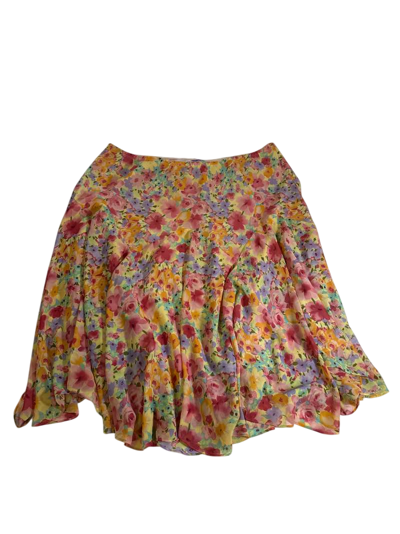 Newsworthy Floral Skater Skirt Vintage