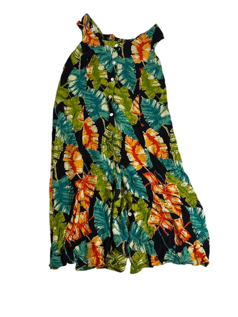 None Tropical Print Dress Vintage