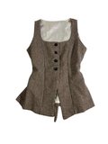 Shein Square Neck Button-Up Tanks