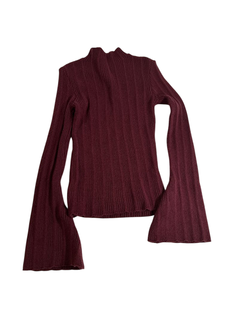 Shein Mock Neck Bell Sleeve Sweaters