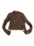Wild Fable Tiger Print Mock Neck Long Sleeves