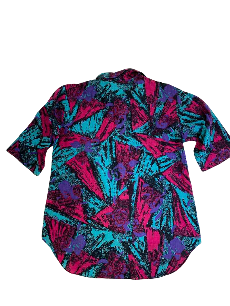 None Abstract Print Blouse Vintage