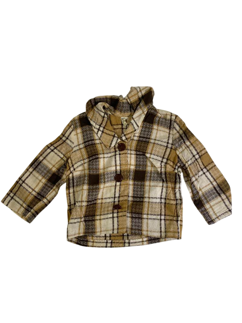None Plaid Button-Up Jacket Vintage