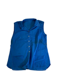 None Sleeveless Button-Up Top Vintage