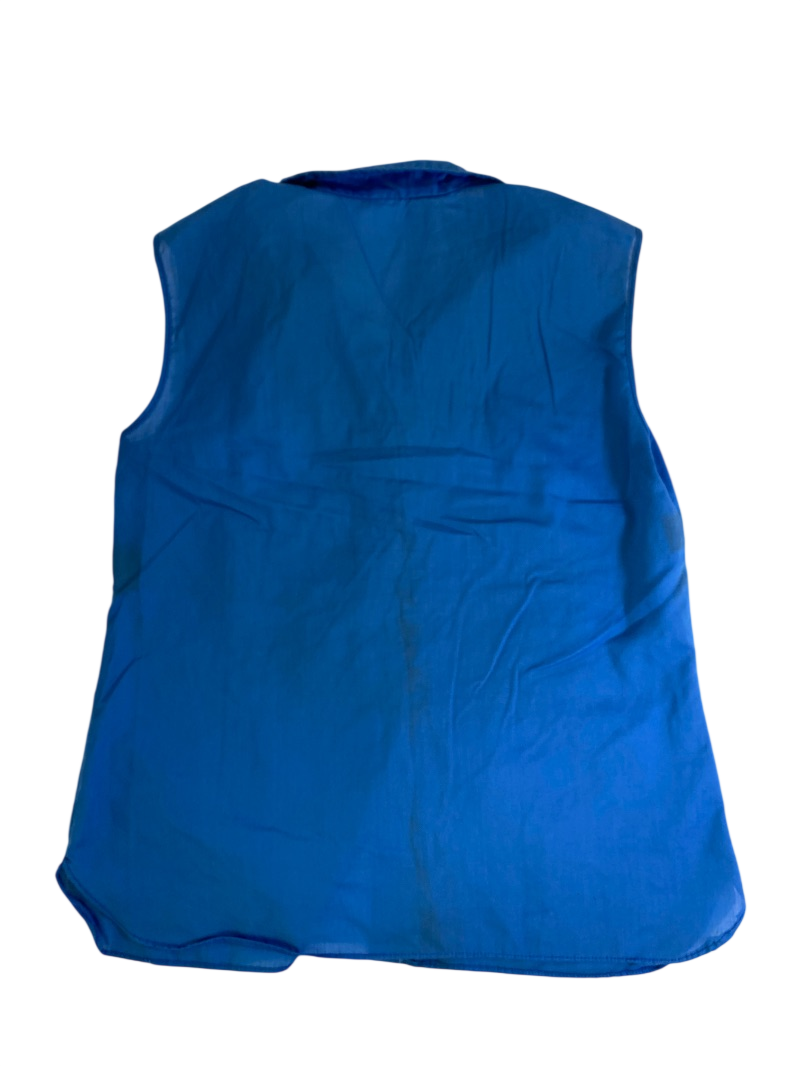None Sleeveless Button-Up Top Vintage