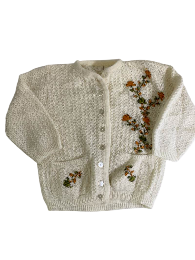 None Floral Cardigan Vintage