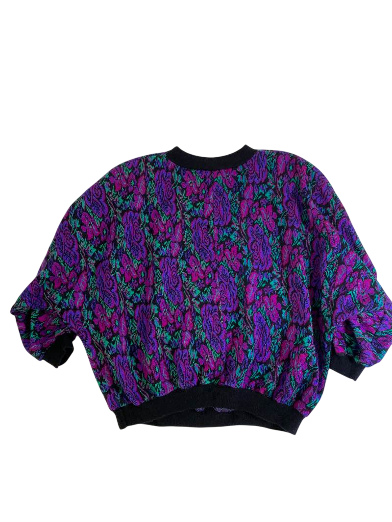 None Floral Sweater Vintage