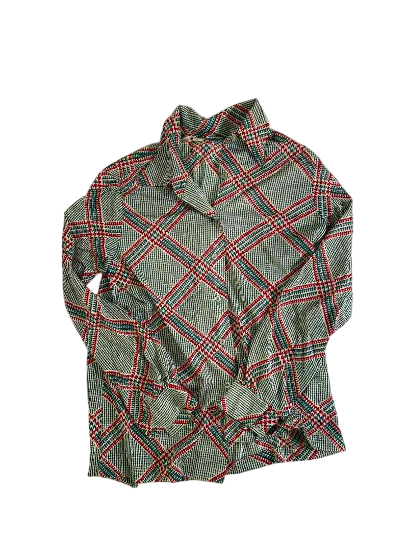 Queen Casuals  Vintage plaid blouse Vintage