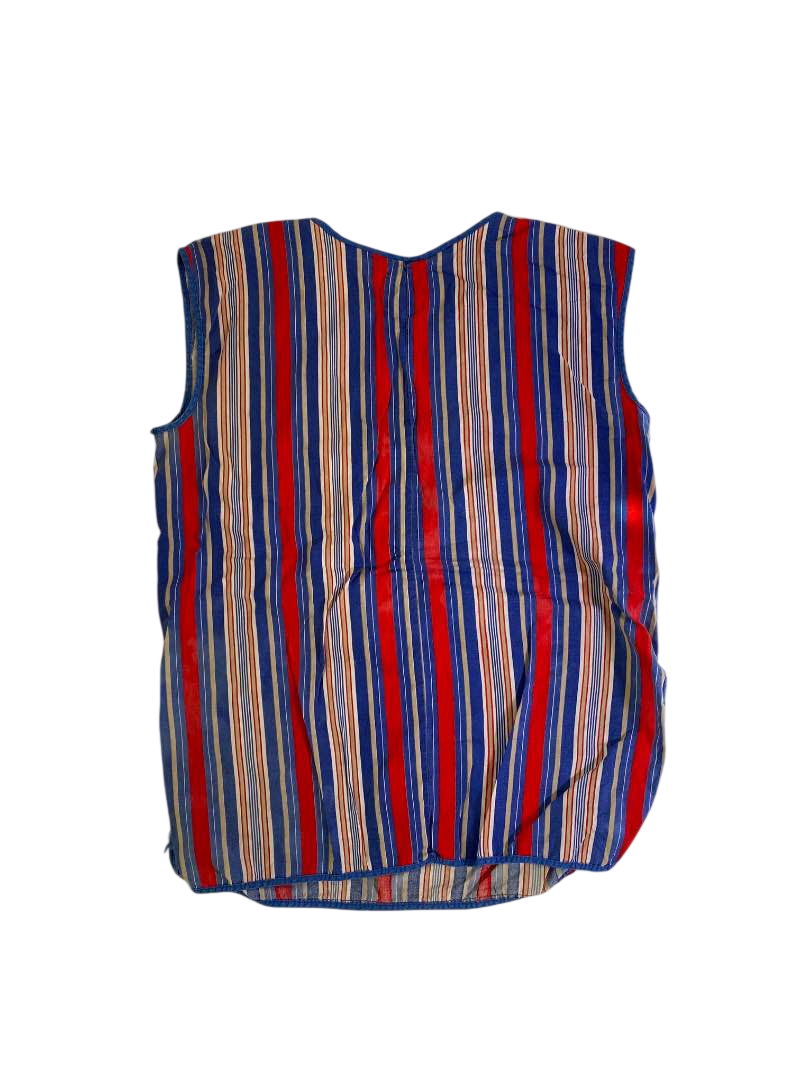 None Striped Sleeveless Top Vintage