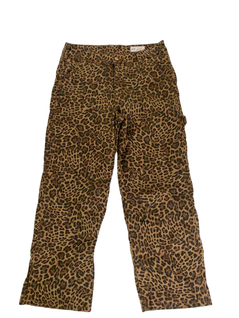 Gap Animal Print Straight Leg Pants