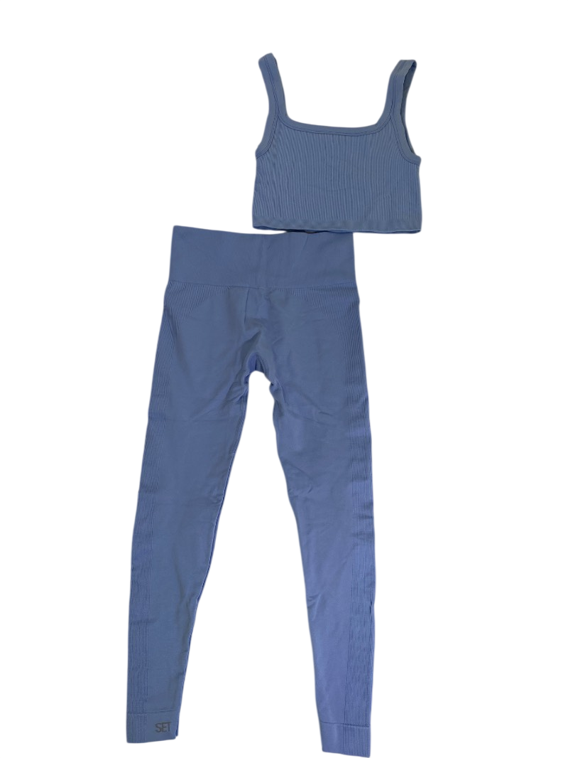 Set Active Ribbed Crop Top & Leggings Athletic