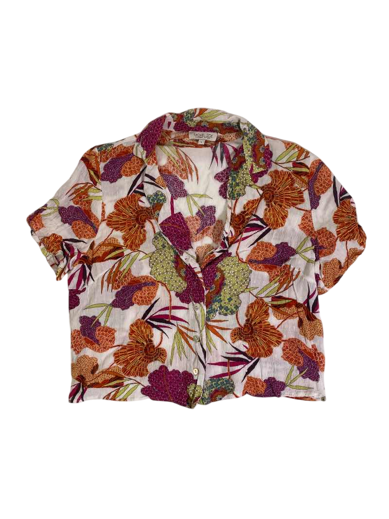 Rachel Zoe Floral Button-Down Short Sleeves
