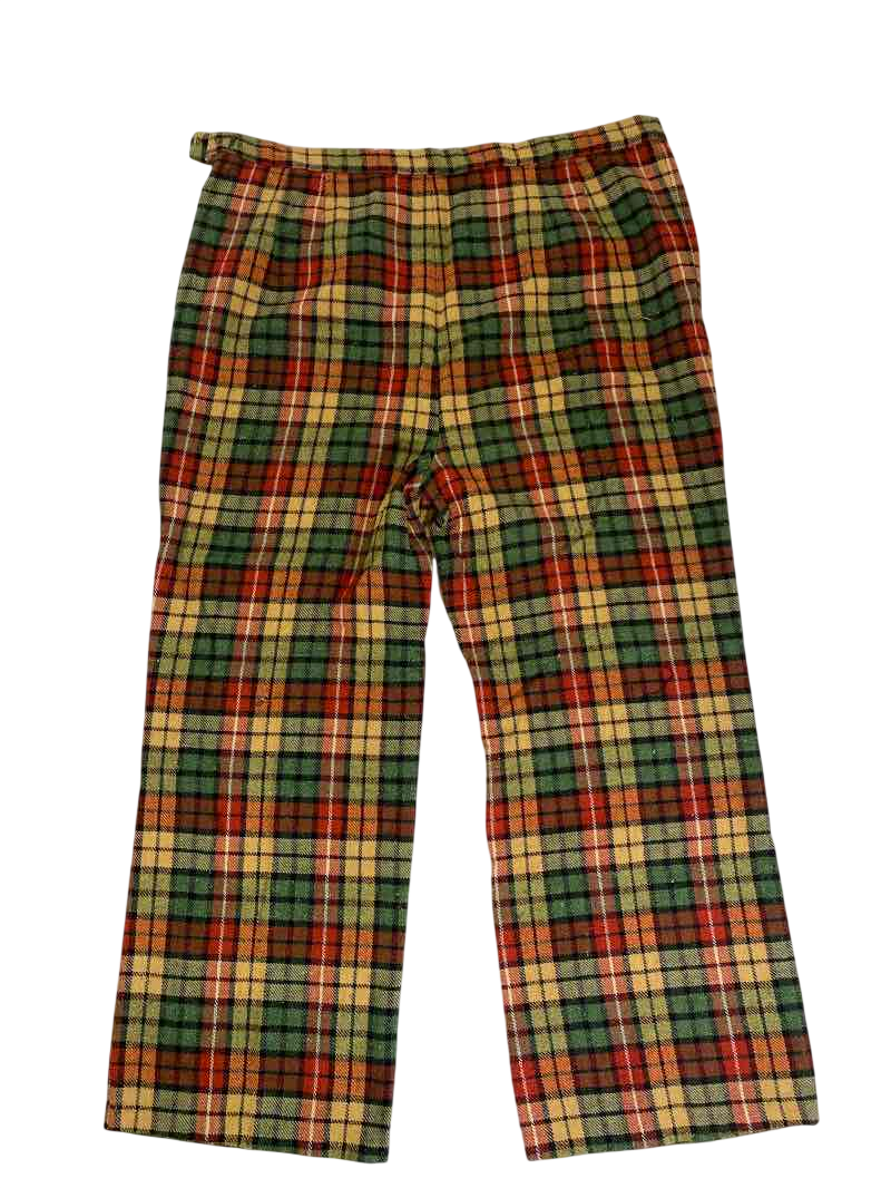 None Plaid Trousers Vintage