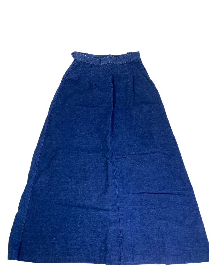 None Denim A-line Skirt Vintage
