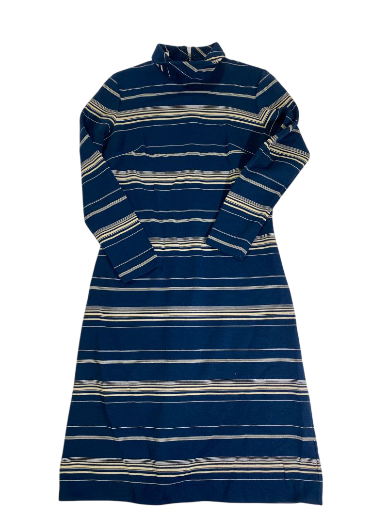 Bleeker Street Striped Turtleneck Dress Vintage