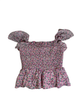 Arula  Smocked Peplum Tank Tanks