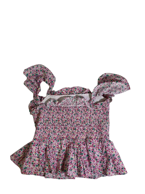 Arula  Smocked Peplum Tank Tanks