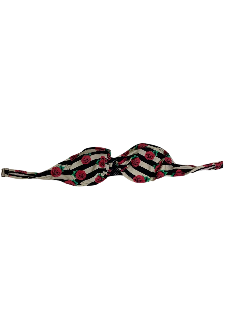 Xhilaration  Striped floral bikini top Swimwear
