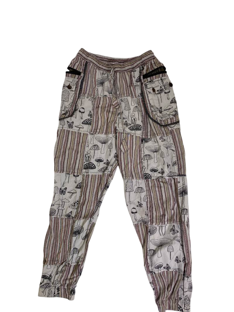 Rising International  Patterned patchwork pants Pants