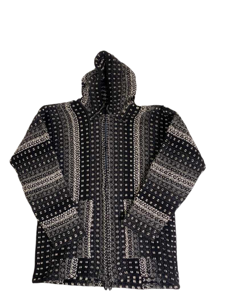 None Boho Hooded Sweater Vintage