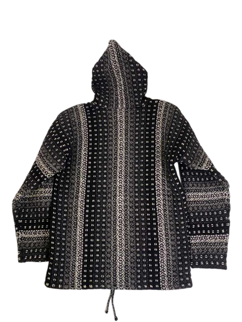 None Boho Hooded Sweater Vintage