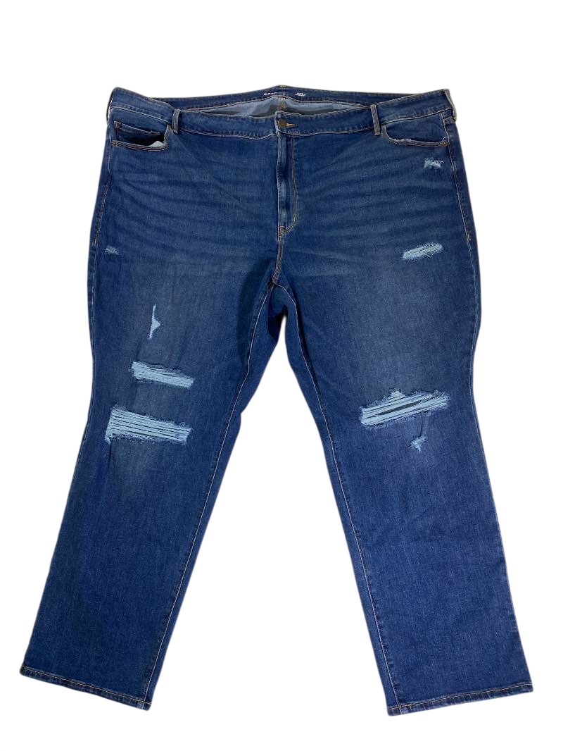 Old Navy Distressed Straight Leg Jeans