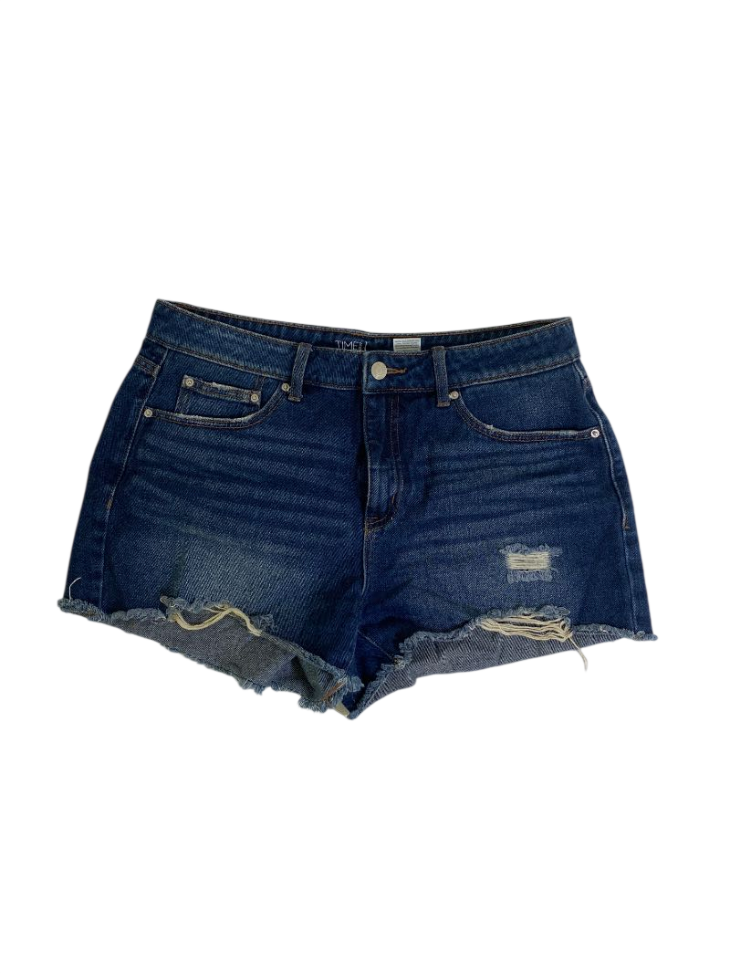Time & Tru Distressed Denim Shorts Shorts