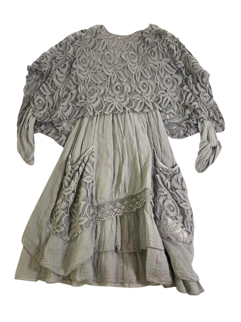 None Lace Overlay Dress Dresses