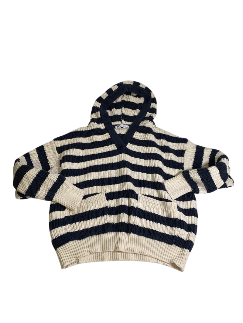 Zara Striped Hoodie Sweaters