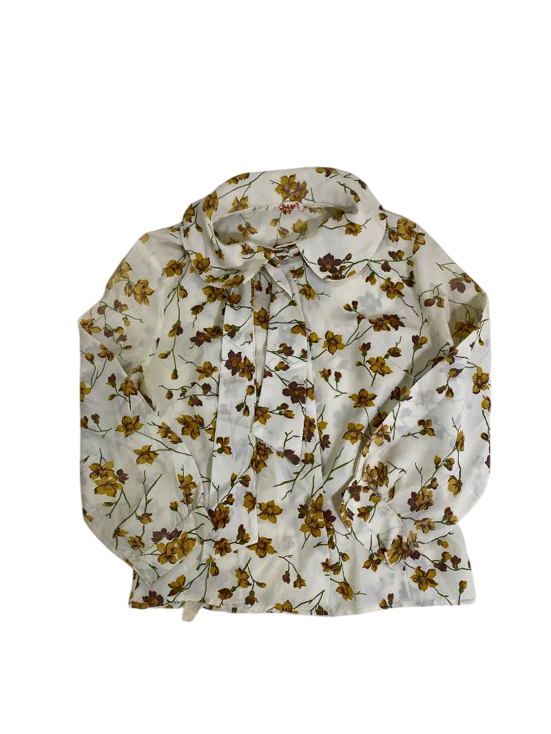 Diane Young Vintage Floral Blouse Vintage