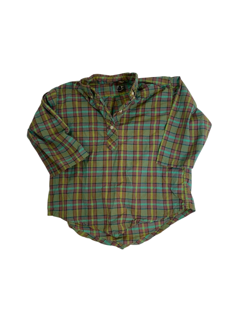 Lady Continental  Vintage Plaid Blouse Vintage