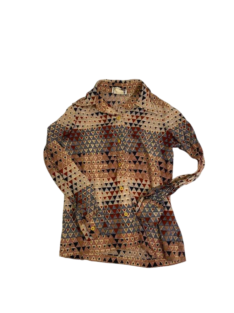 Solo’s  Geometric Button-Up Shirt Vintage