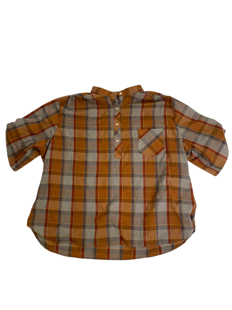 Laura Mae Plaid Button-Front Blouse Vintage
