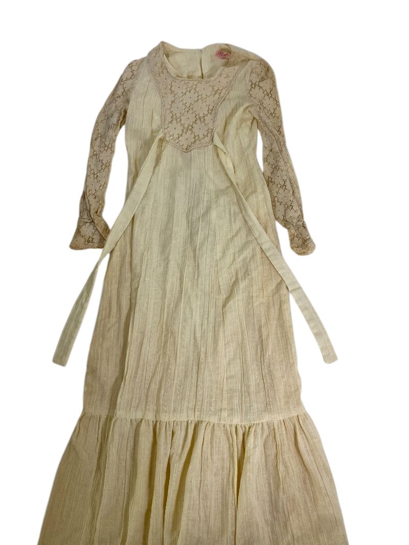 None Lace Prairie Dress Vintage