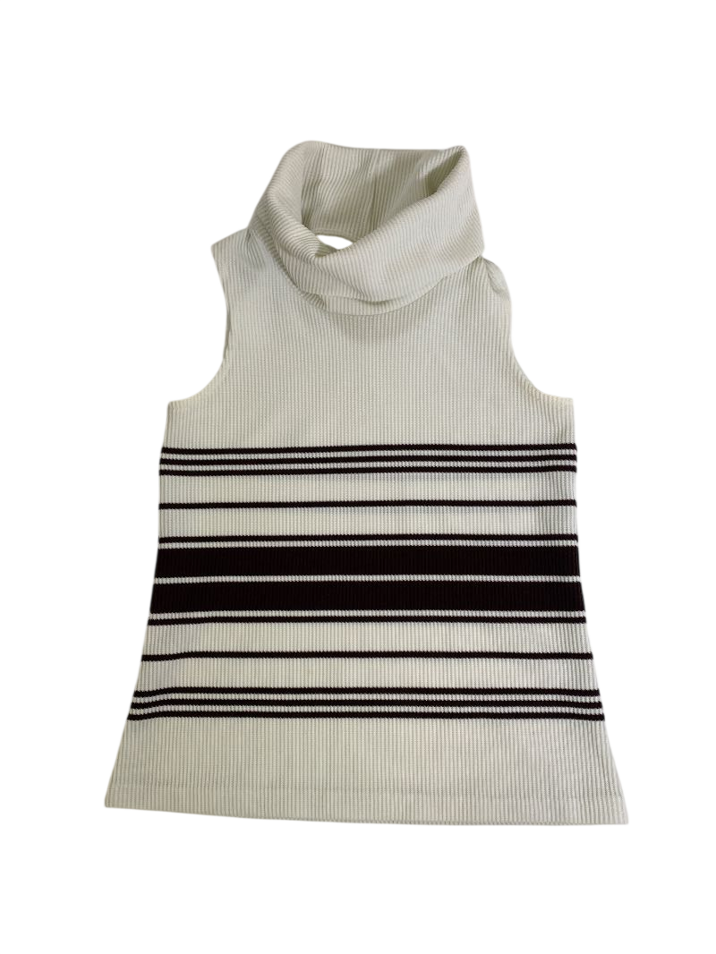 None Striped Sleeveless Knit Top Vintage