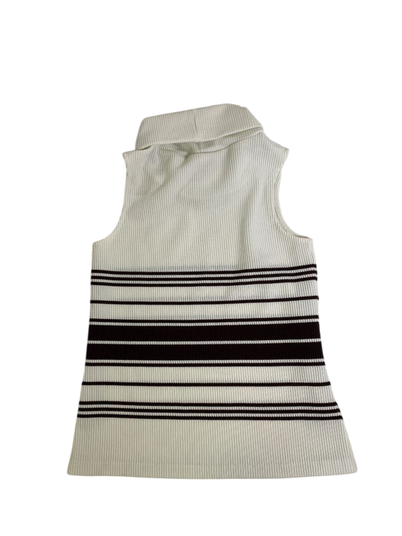 None Striped Sleeveless Knit Top Vintage