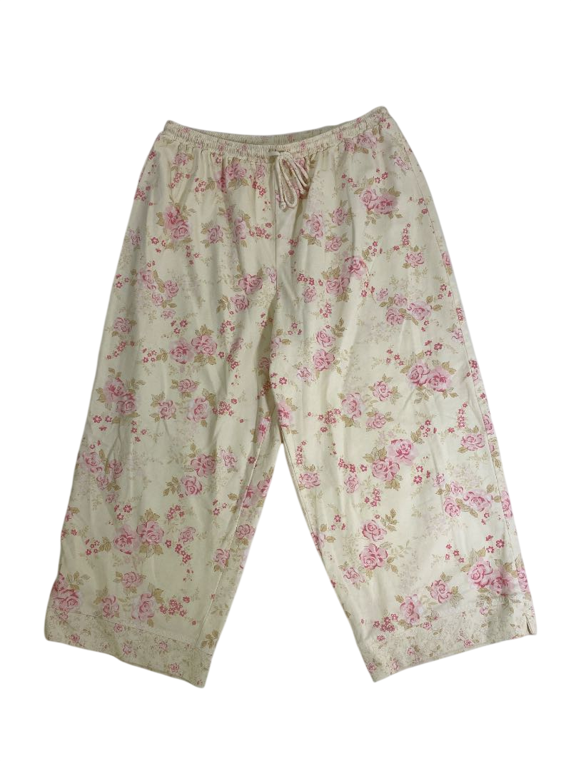 None Floral Lounge Pants Vintage