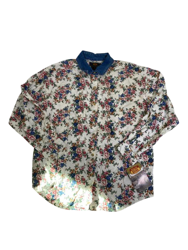 Route 66 Vintage Floral Shirt Vintage