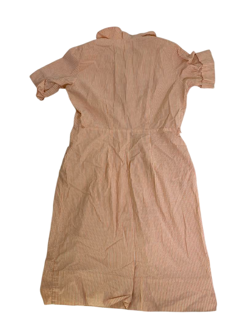 None Striped Button-Down Dress Vintage
