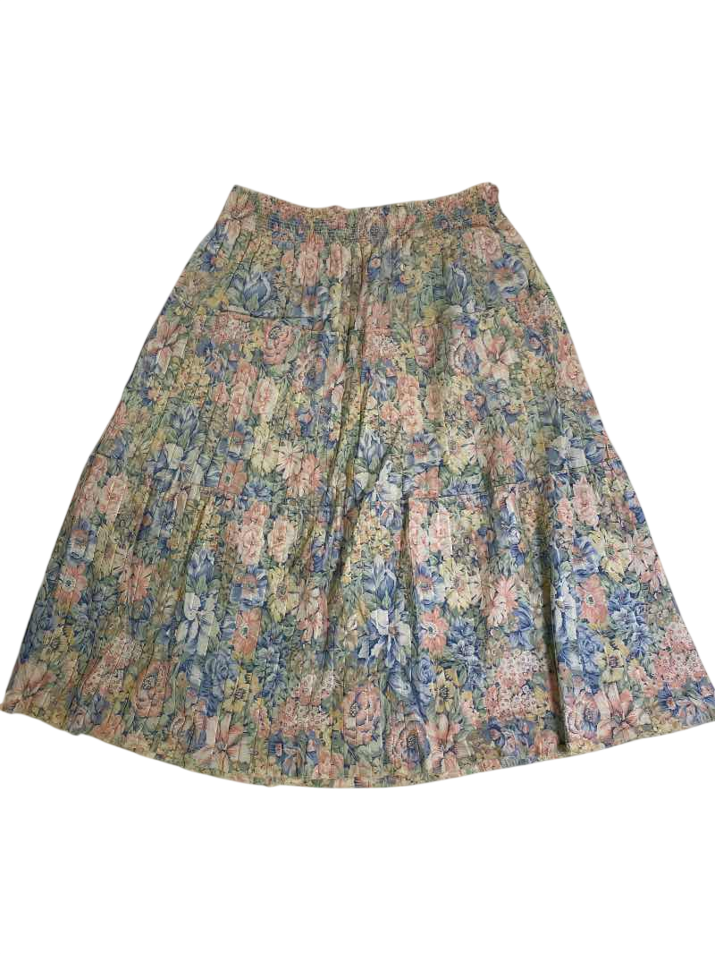 None Floral Maxi Skirt Vintage