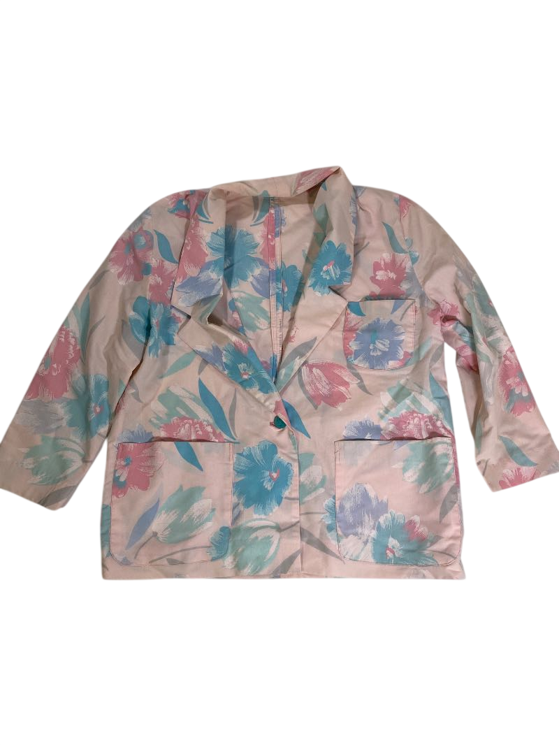 None Floral Vintage Blazer Vintage