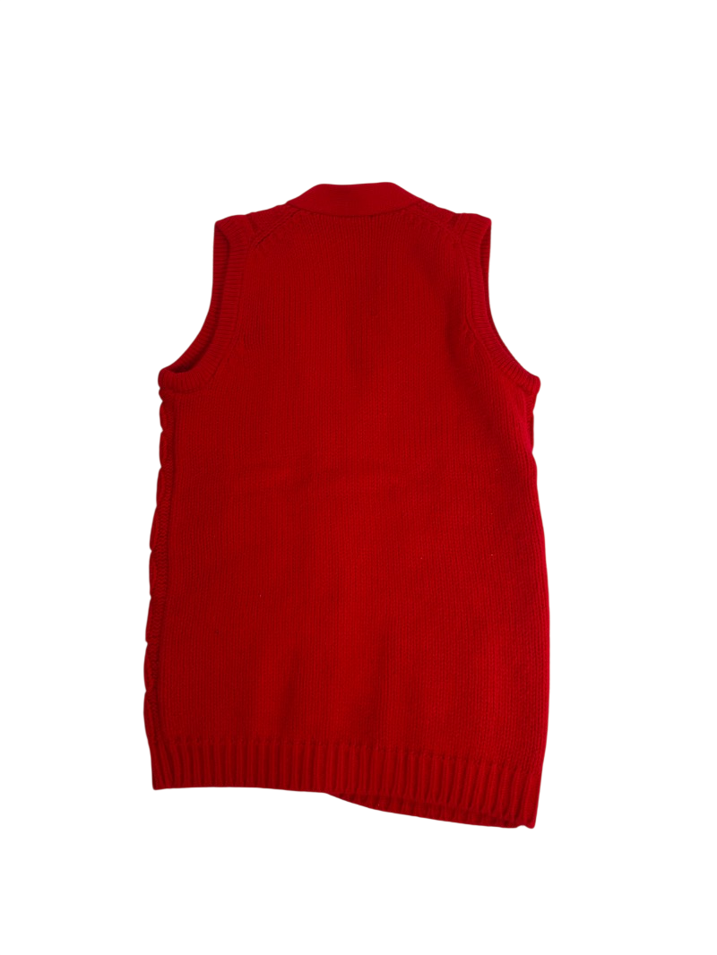 None Cable Knit Vest Vintage
