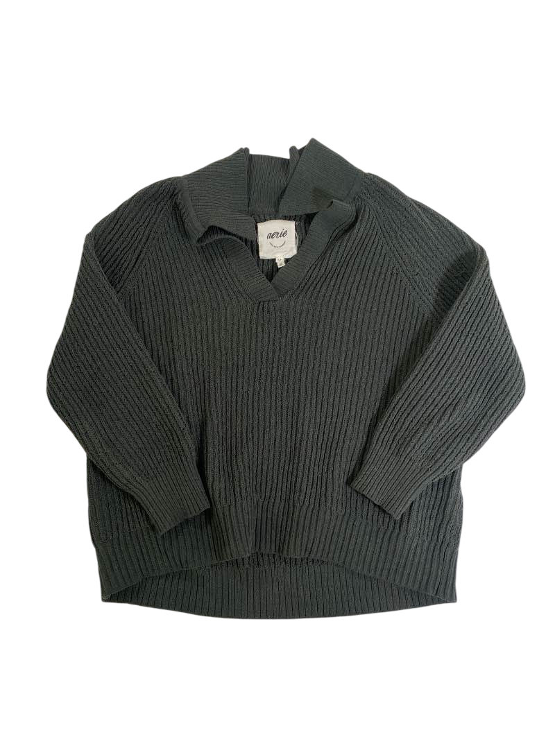 Aerie  Collared Ribbed Sweater Long Sleeves