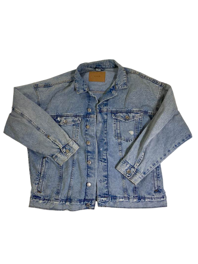 &Denim Button-Up Denim Jacket Outerwear