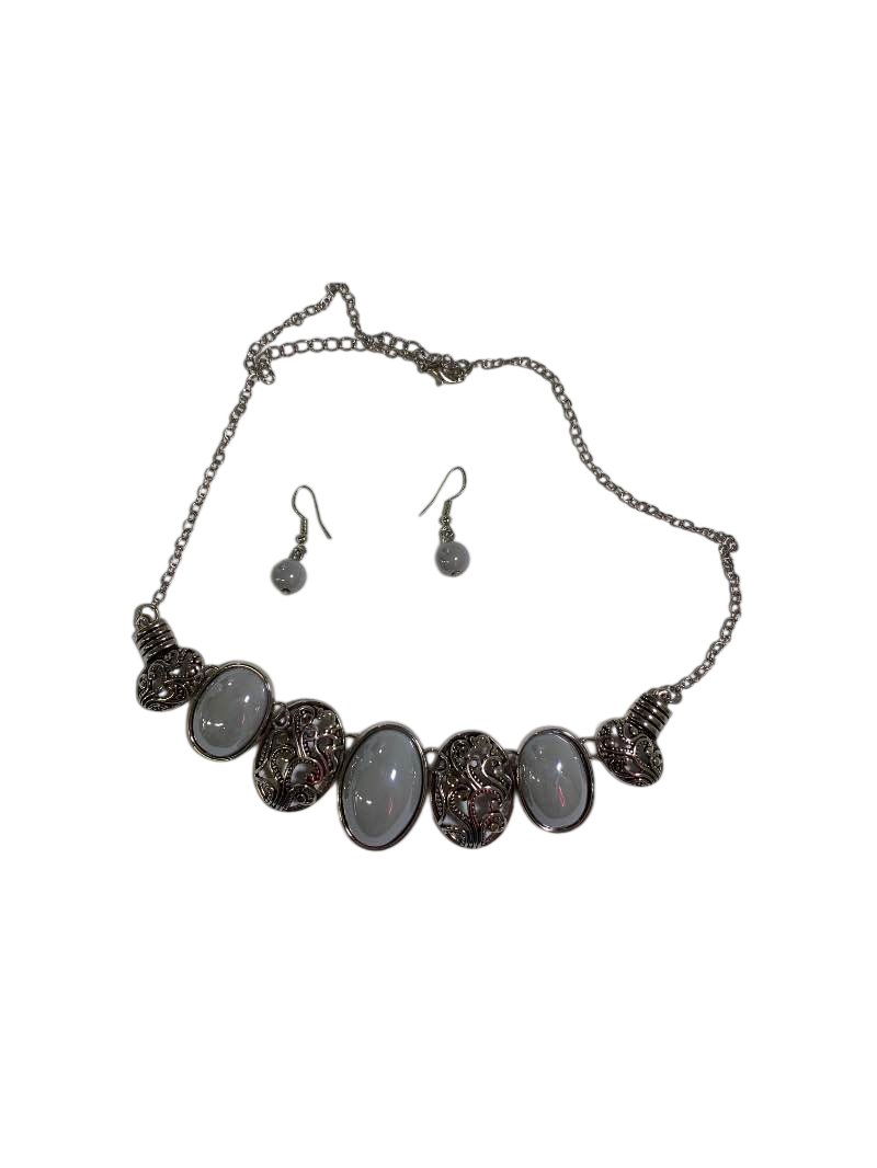 None Statement Necklace and Earrings Jewelry