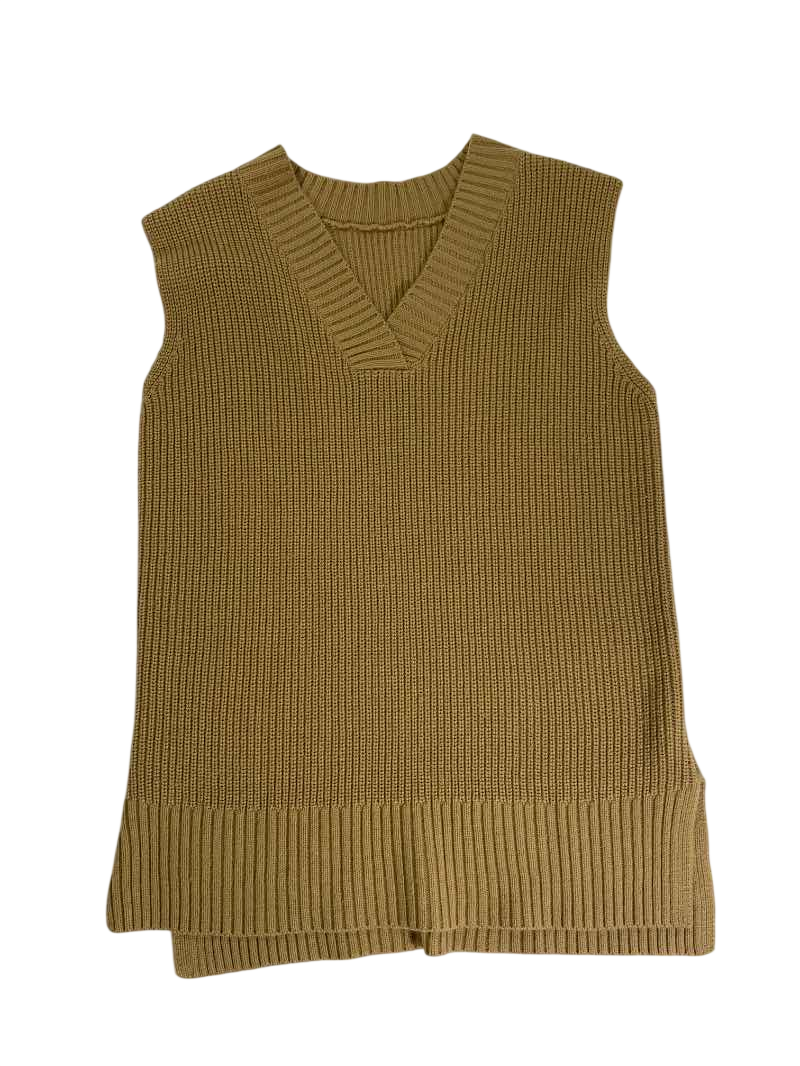 None V-Neck Knit Tank Tanks