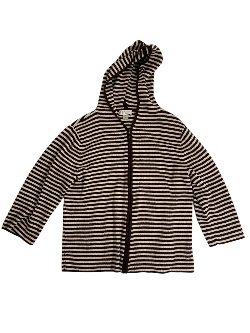 Christopher Banks Striped Hooded Cardigan Vintage